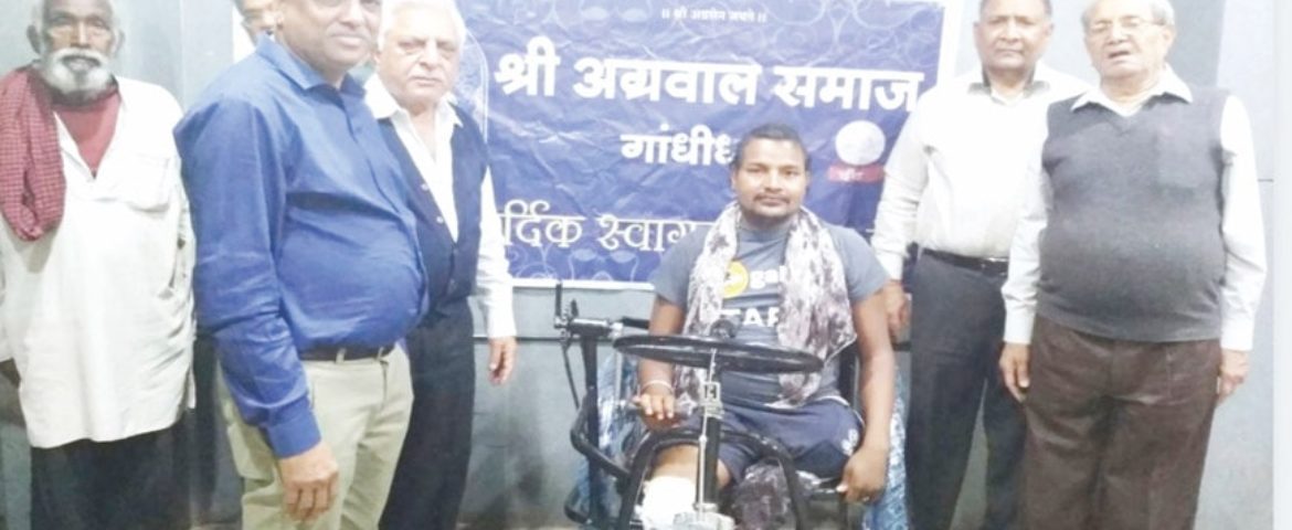 Tri-bicycle donated to needy people