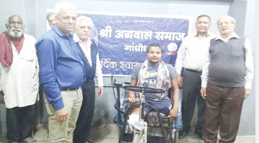 Tri-bicycle donated to needy people